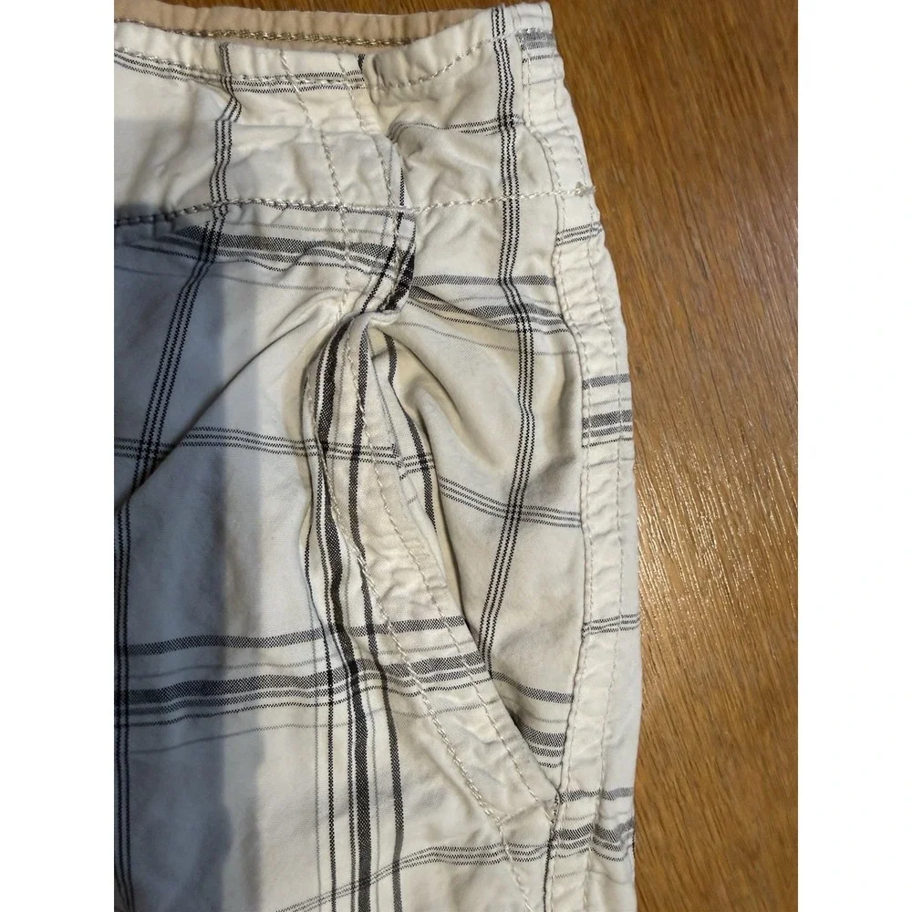 American Eagle Men's Plaid‎ Shorts 32 Classic Length Cotton Khaki Casual
